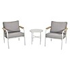 Sunfun Conjunto de muebles Anabel (3 pzs., Ratán sintética/Acero, Beige/Gris) | BAUHAUS