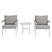 Sunfun Conjunto de muebles Anabel (3 pzs., Ratán sintética/Acero, Beige/Gris) | BAUHAUS