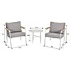 Sunfun Conjunto de muebles Anabel (3 pzs., Ratán sintética/Acero, Beige/Gris) | BAUHAUS