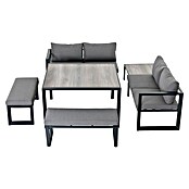 Sunfun Conjunto de muebles Christine (6 pzs., Aluminio/Poliéster, Antracita/Gris) | BAUHAUS
