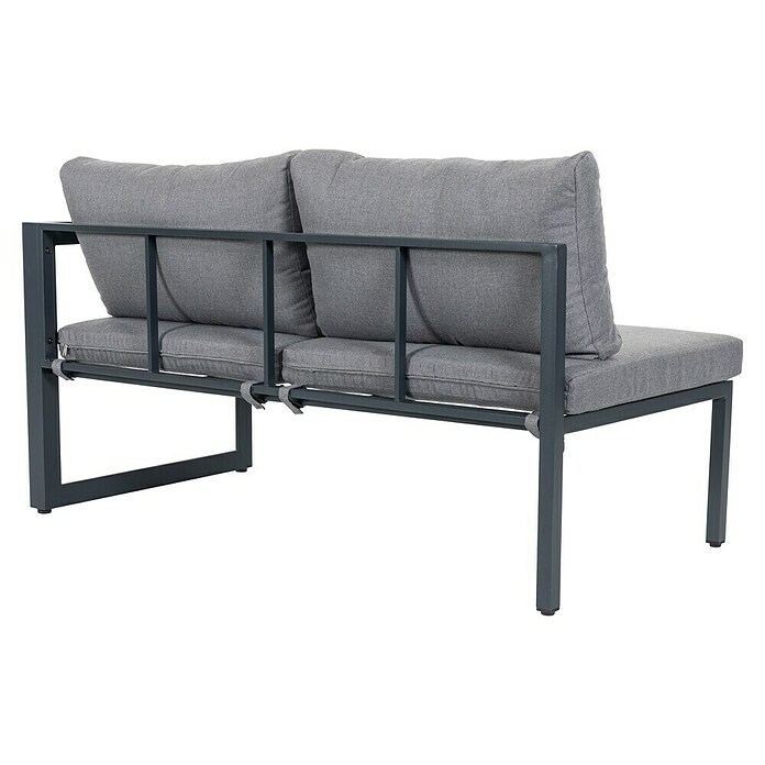Sunfun Conjunto de muebles Christine (6 pzs., Aluminio/Poliéster, Antracita/Gris) | BAUHAUS
