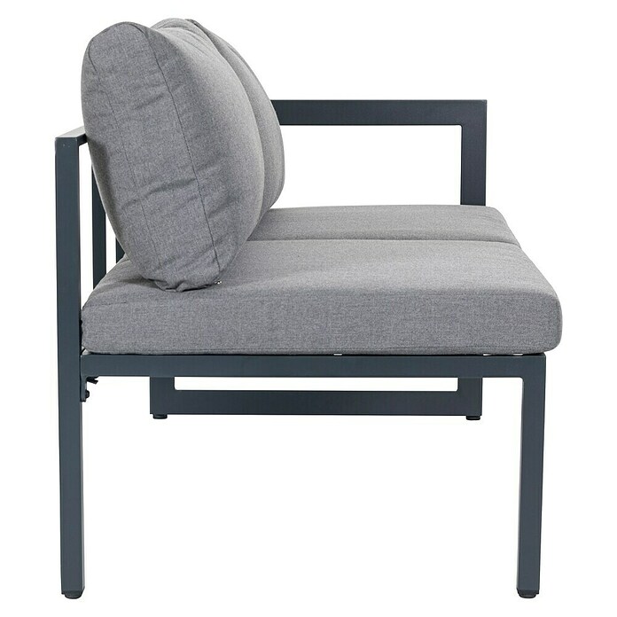 Sunfun Conjunto de muebles Christine (6 pzs., Aluminio/Poliéster, Antracita/Gris) | BAUHAUS