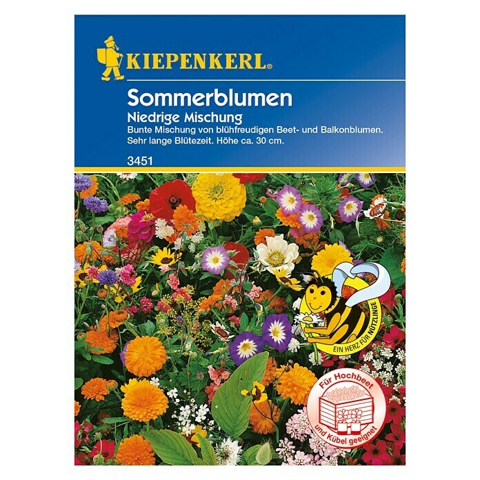 Kiepenkerl Blumensamen SommerblumenVerschiedene Sorten, Mehrfarbig, 1 m² - 2 m² Front View