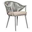 Sunfun Conjunto de muebles Gina (3 pzs., Acero/Cuerda sintética, Beige/Gris) | BAUHAUS
