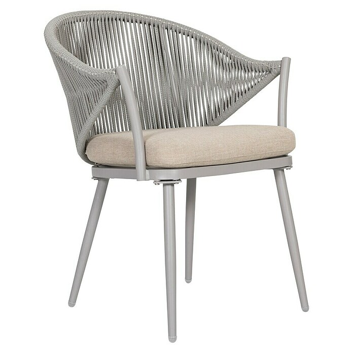 Sunfun Conjunto de muebles Gina (3 pzs., Acero/Cuerda sintética, Beige/Gris) | BAUHAUS