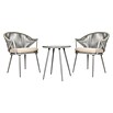 Sunfun Conjunto de muebles Gina (3 pzs., Acero/Cuerda sintética, Beige/Gris) | BAUHAUS