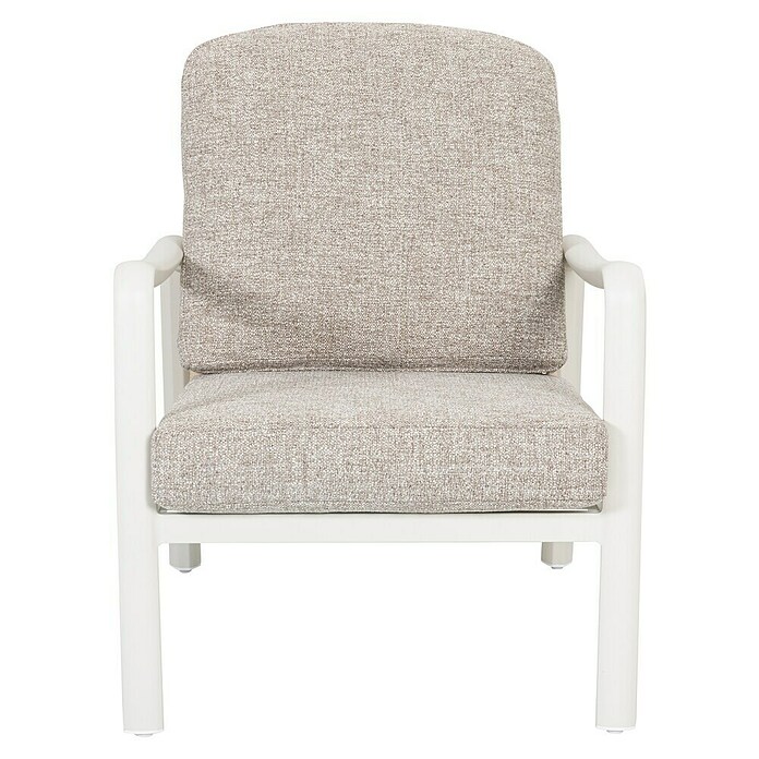 Sunfun Conjunto de muebles Bruna (4 pzs., Ratán sintético/Aluminio/Poliéster, Beige/Gris) | BAUHAUS