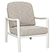 Sunfun Conjunto de muebles Bruna (4 pzs., Ratán sintético/Aluminio/Poliéster, Beige/Gris) | BAUHAUS