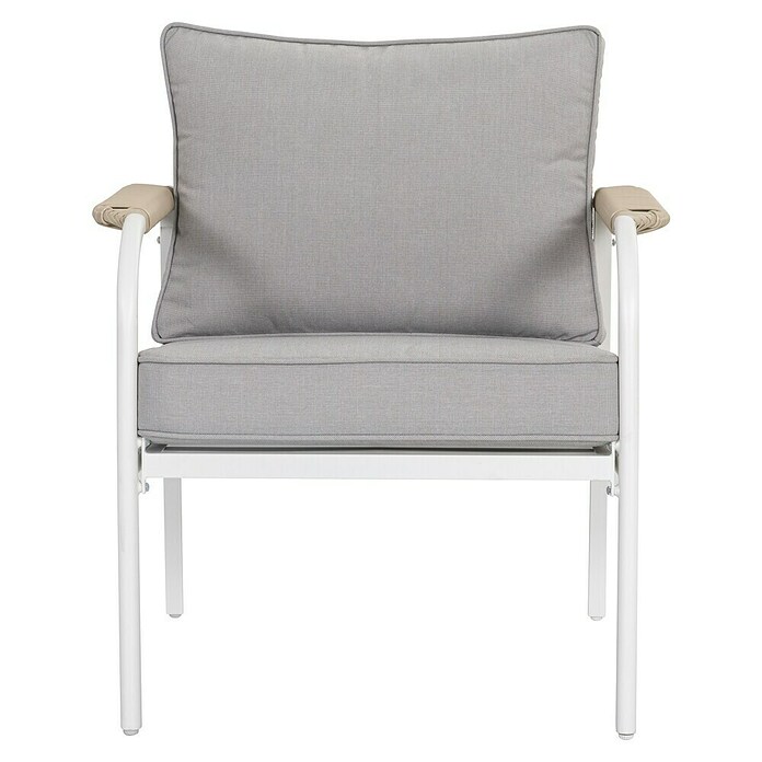 Sunfun Conjunto de muebles Anabel (3 pzs., Ratán sintética/Acero, Beige/Gris) | BAUHAUS
