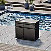 Kingstone Cube Outdoorküche I (8 -tlg., Stahl, Sintered Stone, Schwarz, Material Grillfläche: Gusseisen, Anzahl Brenner: 11 Stk.) | BAUHAUS