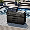 Kingstone Cube Outdoorküche 4500 (Schwarz, Material Grillfläche: Gusseisen, Anzahl Brenner: 7) | BAUHAUS