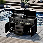 Kingstone Cube Outdoorküche 4500 (Schwarz, Material Grillfläche: Gusseisen, Anzahl Brenner: 7) | BAUHAUS