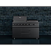 Kingstone Cube Outdoorküche 4500 (Schwarz, Material Grillfläche: Gusseisen, Anzahl Brenner: 7) | BAUHAUS