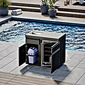 Kingstone Cube Outdoorküchen-Modul Spüle & Kühlschrank (Schwarz, B x T x H: 100 x 58 x 90 cm, Stahl, Edelstahl, Sintered Stone) | BAUHAUS