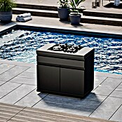 Kingstone Cube Outdoorküche I (8 -tlg., Stahl, Sintered Stone, Schwarz, Material Grillfläche: Gusseisen, Anzahl Brenner: 11 Stk.) | BAUHAUS