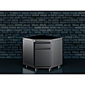Kingstone Cube Outdoorküchen-Modul Ecke (Schwarz, B x T x H: 58 x 58 x 90 cm, Stahl, Sintered Stone) | BAUHAUS