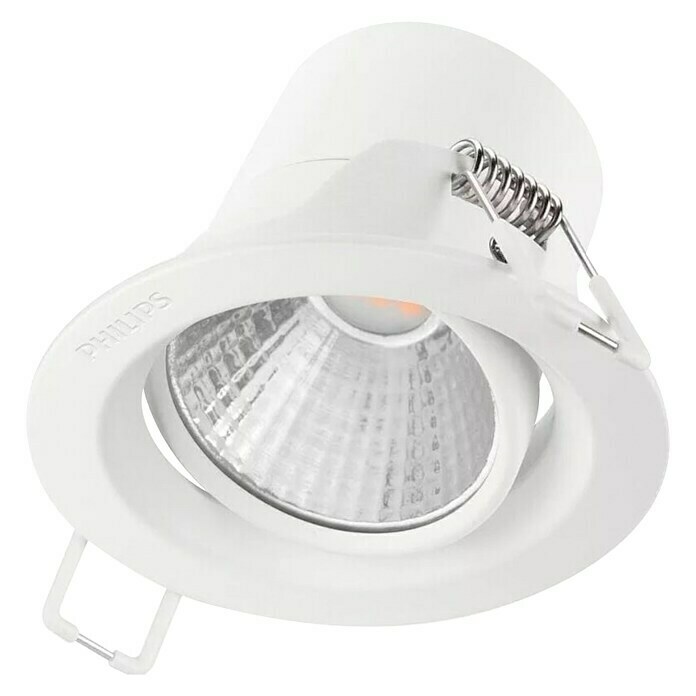 Philips Foco LED empotrable Pomeron (5 W, L x An: 9 x 9 cm, Color de luz: Blanco neutro, Plástico, Clase de eficiencia energética: A+)
