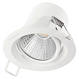 Philips Downlight empotrable LED redondo Pomeron (3 W, Ø x Al: 9 x 6,7 cm, Blanco, Blanco neutro)