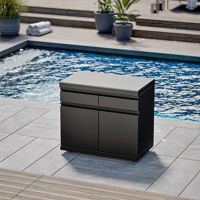 Kingstone Cube Outdoorküchen-Modul Doppelschrank (B x T x H: 100 x 58 x 90 cm)