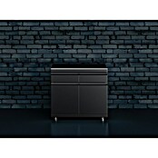 Kingstone Cube Outdoorküchen-Modul Doppelschrank (Schwarz, B x T x H: 100 x 58 x 90 cm, Stahl, Sintered Stone) | BAUHAUS