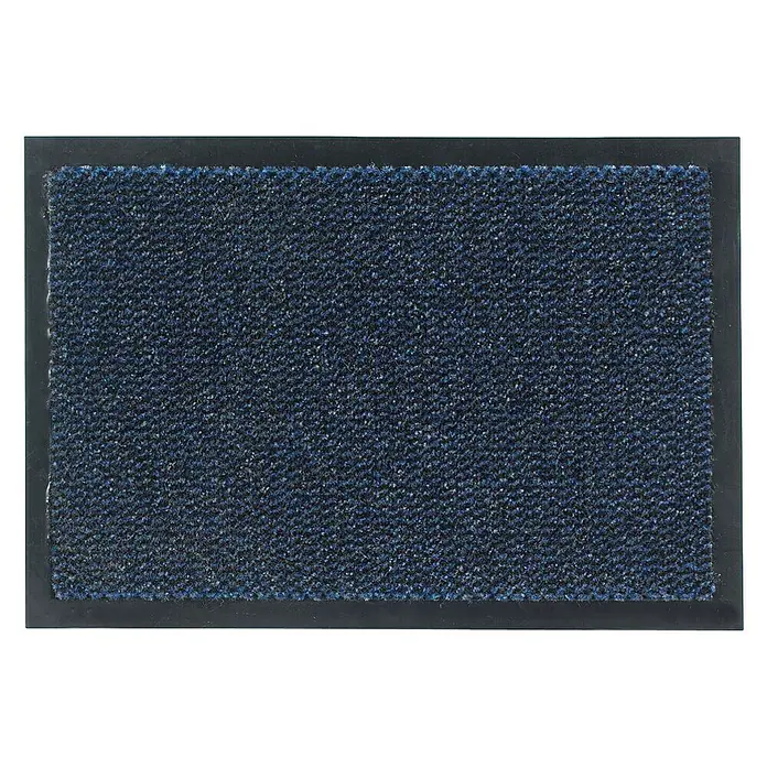 Astra Schmutzfangmatte Saphir - Blau, 150 x 90 cm - Schmutzfangmatte in Dunkelblau mit schwarzem Rand, ideal für den Eingangsbereich. Robuster und strapazierfähiger Fußabtreter.