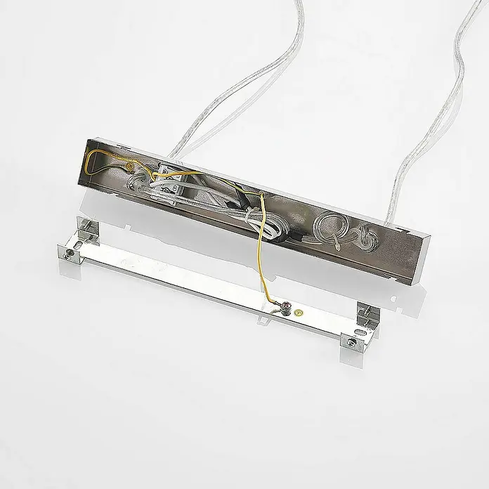 Lindby Pendelleuchte Sofia - L x B x H: 68 x 32 x 20 cm, klar / transparent, transparent, chrom, E14