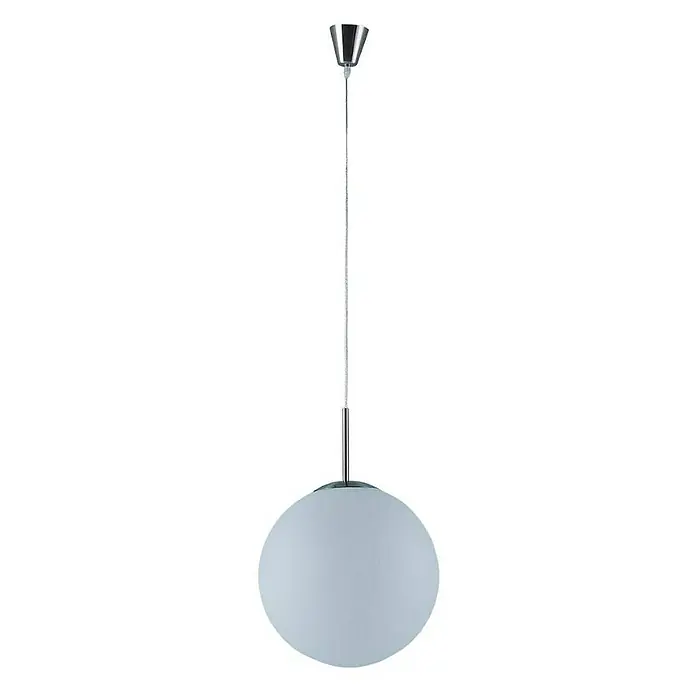 Lindby Pendelleuchte Marike - L x B x H: 35 x 35 x 150 cm, weiß / opal, weiß, nickel satiniert, E27