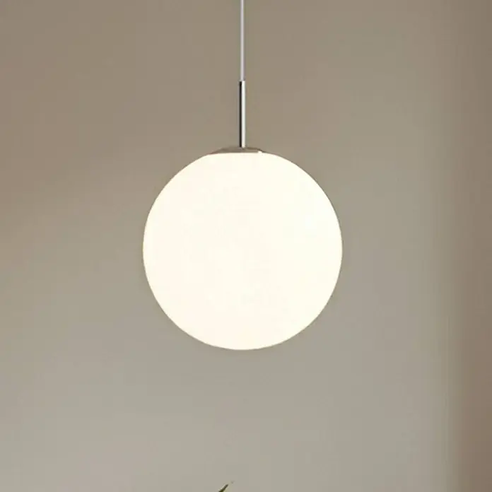Lindby Pendelleuchte Marike - L x B x H: 35 x 35 x 150 cm, weiß / opal, weiß, nickel satiniert, E27