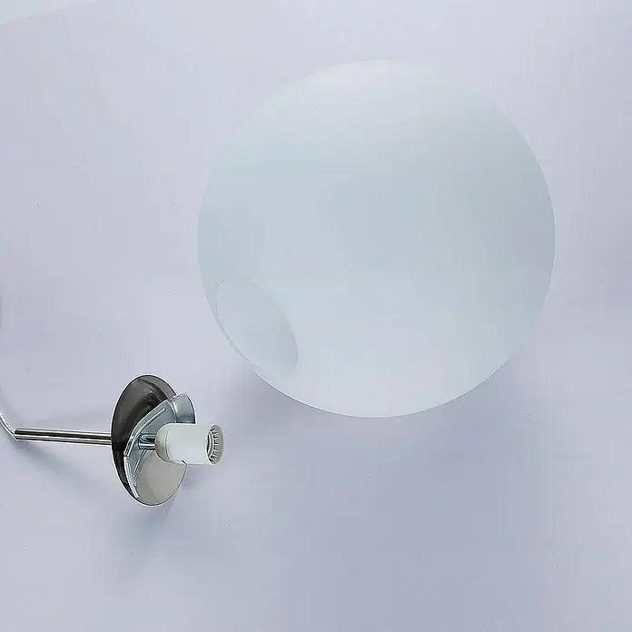 Lindby Pendelleuchte Marike - L x B x H: 35 x 35 x 150 cm, weiß / opal, weiß, nickel satiniert, E27