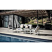 Sunfun Conjunto de muebles Bruna (4 pzs., Ratán sintético/Aluminio/Poliéster, Beige/Gris) | BAUHAUS