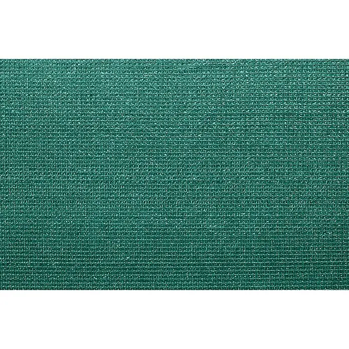 Sichtschutz - 500 x 150 cm, Kunststoff, Grün - Nahaufnahme eines grünen Schattierungsnetzes, das Textur und das Muster des Gewebes hervorhebt.