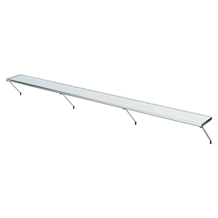KGT Gewächshaus-Regal Linea II - 217 x 26 x 130 cm, Silber - Lange, schmale Tischplatte mit klappbaren Beinen, ideal für Camping oder als zusätzliche Ablagefläche. Praktisch und leicht zu transportieren.