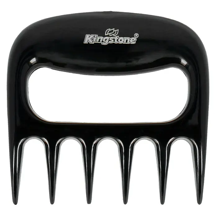 Kingstone Grillbesteck Fleischkrallen - 2 Stk. - Schwarzer Kingstone Fleischwolf mit Griff und sieben Zinken, ideal zum Zerkleinern von Fleisch und Geflügel.