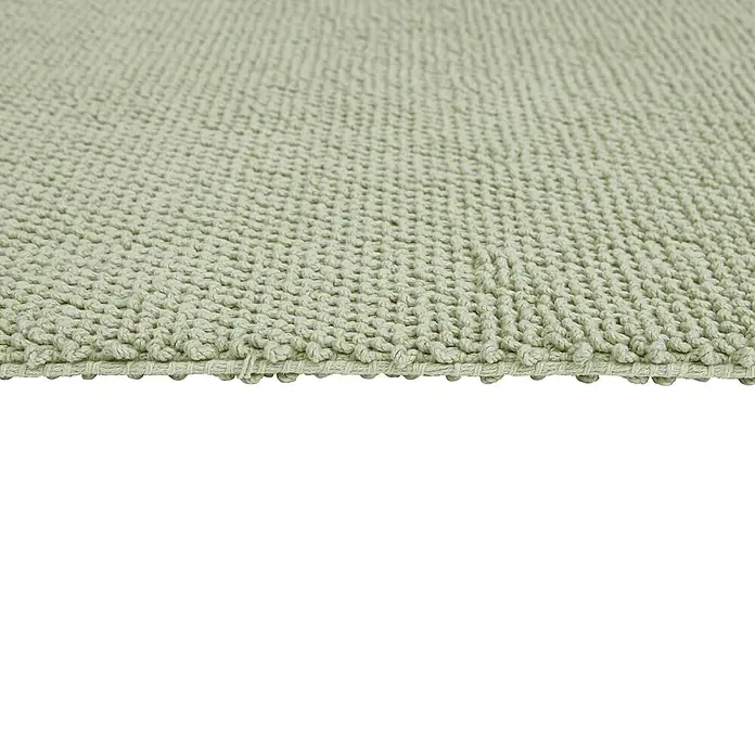 Badteppich Atlanta - 60 x 100 cm, Salbei, 100% Baumwolle - Nahaufnahme eines beigen Badteppichs mit Noppenstruktur, der Weichheit und Komfort im Badezimmer verspricht.