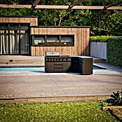 Kingstone Cube Outdoorküche I (3 -tlg., Stahl, Sintered Stone, Schwarz, Material Grillfläche: Gusseisen, Anzahl Brenner: 11 Stk.) | BAUHAUS