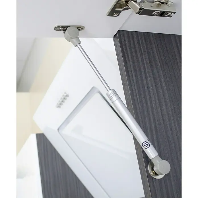 Respekta Premium Winkelküche RP260ESCBO - B x T: 260 x 60 cm, Schwarz, Mit Elektrogeräten - Der Gasdruckdämpfer für Schranktüren sorgt für ein sanftes und kontrolliertes Schließen der Tür. Er ist einfach zu installieren und langlebig.
