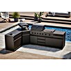 Kingstone Cube Outdoorküche 4500 (Schwarz, Material Grillfläche: Gusseisen, Anzahl Brenner: 7) | BAUHAUS