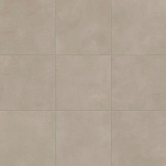 Atlas Concorde Solution Feinsteinzeugfliese Lexington - 80 x 80 cm, Dusty, Matt - Beige Keramikfliesen, quadratisch angeordnet mit feiner Textur, ideal für moderne Boden- oder Wandgestaltung mit warmer, neutraler Farbgebung.