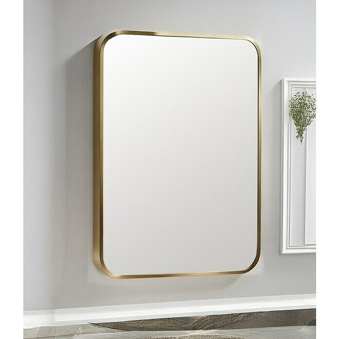 Espejo de pared Ovalado Zen (60 x 100 cm, Oro) | BAUHAUS
