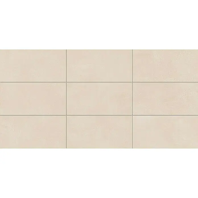 Corso Italia Wandfliese Lexington Lilium - 80 x 40 cm, Beige, Matt - Nahaufnahme von beigen rechteckigen Fliesen, die ein sauberes und modernes Muster für Wände oder Böden bilden.