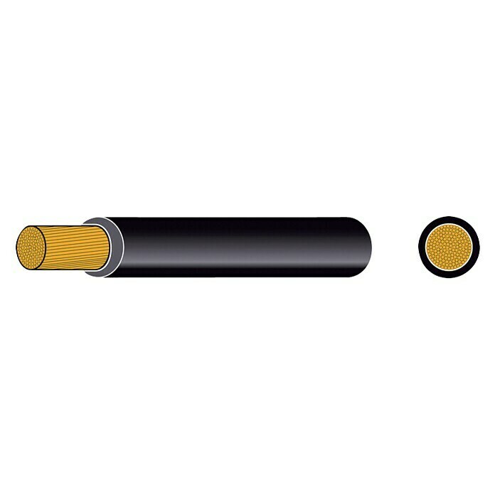 Batteriekabel H07V-K, Meterware, PVC Mantel, 25 mm², Batteriekabel H07V-K,  mit PVC Mantel, rot/schwarz, Batteriekabel, Kabel, Schweißzubehör