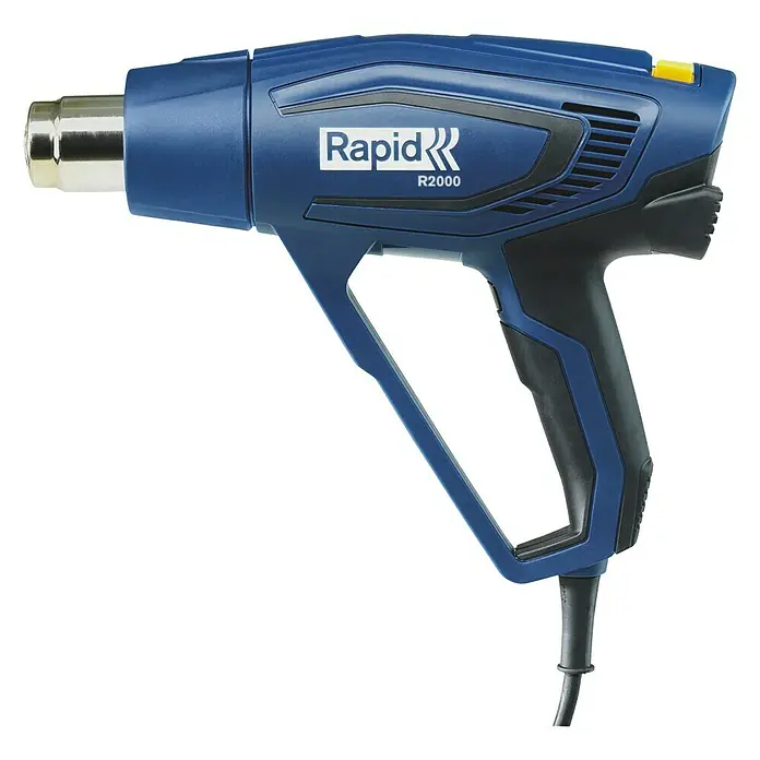 Rapid Heißluftgebläse R2000 - 2.000 W, Temperaturbereich: 60 °C - 600 °C - Blaues Rapid R2000 Heißluftgebläse für professionelle Anwendungen. Ideal zum Entfernen von Farben und zum Verformen von Kunststoffen.