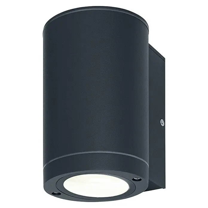 Osram Endura Classic Außenwandleuchte Beam - 35 W, 10,4 x 9,2 x 14,6 cm, Dunkelgrau, IP44 - Außenwandleuchte in Anthrazit. Moderne zylindrische Wandleuchte für den Außenbereich mit leuchtendem Lichtaustritt.