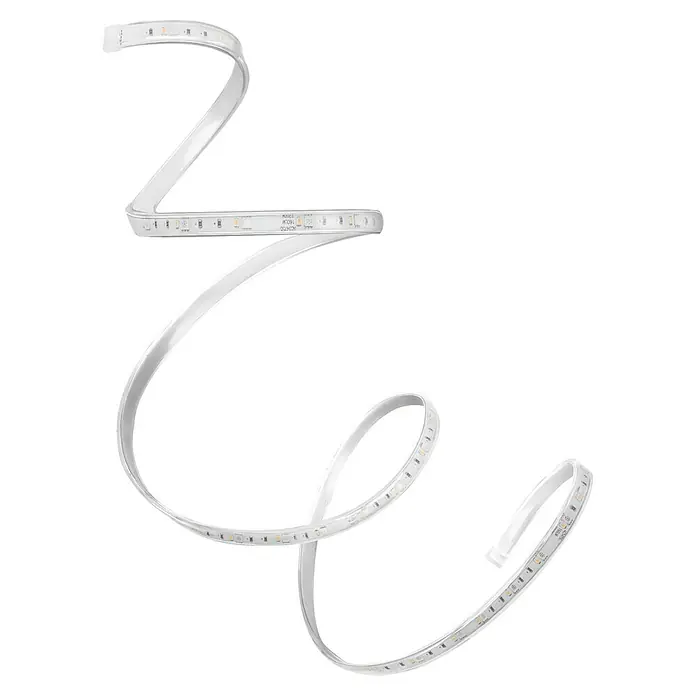 Osram Smart+ LED-Band Flex außen - Länge: 300 cm, Lichtfarbe: RGBW, 12,5 W, 740 lm, 220 V - 240 V - Nahaufnahme eines gewundenen LED-Streifens. Er beleuchtet und akzentuiert jeden Raum mit modernem Design und Flexibilität.