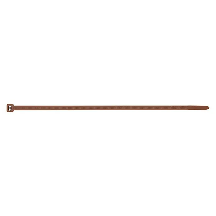 Index Bridas para cables de Nylon - An x L: 48 x 200 mm, Plástico, Marrón - Bridas marrones para asegurar cables e hilos, perfectas para diversas aplicaciones.
