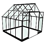 Halls Gewächshaus (Glasstärke: 3 mm, Einscheibensicherheitsglas (ESG), Schwarz)