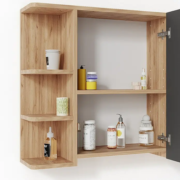 Vicco Spiegelschrank Fynn Goldkraft Eiche - Sonstiges, Goldkraft Eiche
