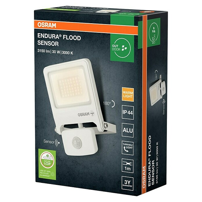 Osram Proyector de LED (Blanco, Sensor, 30 W, IP44)