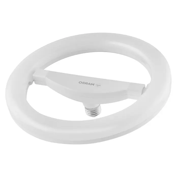 Osram LED-Röhre - Warmweiß, 14,5 W, 1.521 lm, E27 - Eine weiße OSRAM LED Ringlampe mit E27 Sockel, ideal für stimmungsvolle Beleuchtung und energiesparende Lösungen.