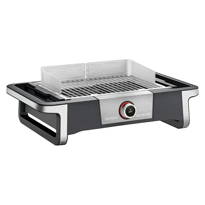Severin Elektrogrill PG 8114 Senoa Digital Boost - Grillfläche (B x T): 41,5 x 24 cm, 3 kW - Ein Severin SENOA Boost Elektrogrill mit Grillrost und Temperaturregler für köstliche Grillergebnisse.
